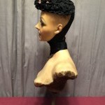 Ancien buste de mannequin en cire.