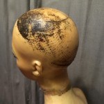 Ancien buste de mannequin en cire.
