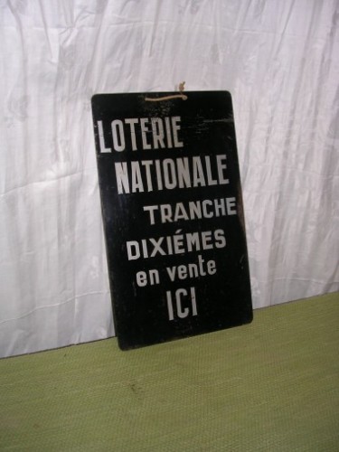 Plaque Loterie Nationale
