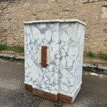 Ancien meuble comptoir, caisse de magasin.Métier.