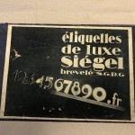 Anciens chiffres d'étalage Siégel.