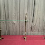 Ensemble d'anciens supports d'étagères de magasin.(vendu)